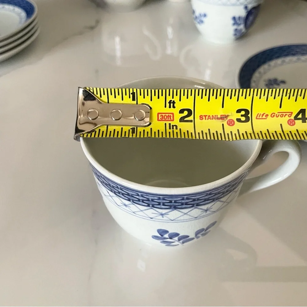 SET of 5 Cups & Saucers - Tranquebar Blue by Royal Copenhagen